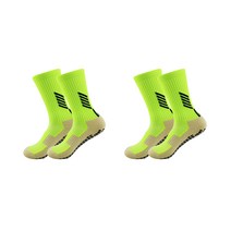 리치하니 논슬립 농구 장목 양말 2켤레, 형광