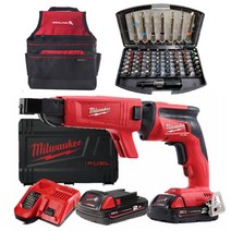밀워키 18V FUEL 충전 스크류건 매거진 M18 FSGC-202X + 컬러드라이버비트세트, 1세트