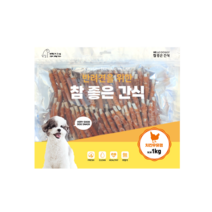 참좋은간식 반려동물 치킨우유껌 1kg, 1개, 닭고기 + 우유 혼합맛