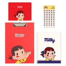 페코짱 클립보드 문구세트, 1세트, 레드페코(클립보드)