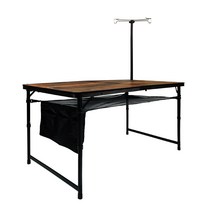 휴버프 2폴딩 테이블 + 랜턴 스탠드, 블랙