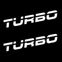 터보 레터링 반사재질 스티커, 화이트, 2개