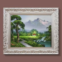 풍수지리 그림 액자 번영의 소나무 고급