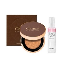 끌레드벨 클린 콜라겐 커버 쿠션 파운데이션 13g + 로즈 미스트 100ml 세트, 21호, 1세트