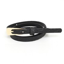 테드브라운 여성용 뱀피 롱 골드장식 벨트