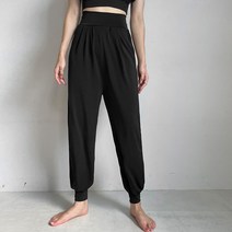 마이시즌 여성용 항아리 밴딩 조거 하렘 요가 스판 팬츠