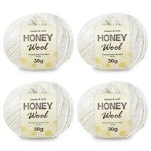 니뜨 허니울 뜨개실 30g x 4p, 백아이보리, 4개