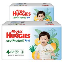 하기스 NEW 네이처메이드 썸머 밴드형 기저귀 남여공용 대형 4단계(9~13kg), 112매