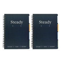 핑크풋 7000 스테디 인덱스 노트, 네이비, 2개