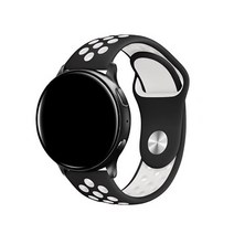 알피나 스포츠 실리콘 밴드 스트랩 20mm, 05 블랙 + 화이트