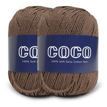 니뜨 코코 뜨개실 60g x 2p + 무료도안 세트, 116 초콜릿