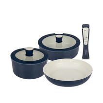 키친아트 케레르 인덕션 멀티핸들 쿡웨어 6종 세트, 편수18cm + 소테팬24cm + 편수18cm뚜껑 + 핸들 + 프라이팬26cm + 소테팬24cm뚜껑