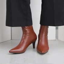 잠비 여성용 일라이자 스텔레토 기모 수제 앵클부츠 7cm