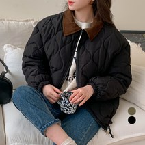 베러스윗 여성용 물결 카라 패딩 점퍼