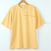 플레이즈 남성용 원사이드 레터링 분또 반팔 티셔츠