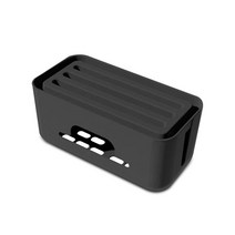 마켓플랜 모던 멀티탭 정리함, 블랙, 1개