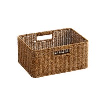 하우스레시피 PP라탄 직사각 바스켓 L, 브라운, 1개