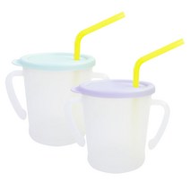 아가프라 뉴매직 빨대컵 300ml x 2종 세트, 민트+퍼플, 1세트