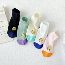 키즈데이 아동용 이모티콘 양말 5종 세트