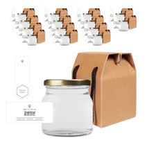 원형식품 꿀병 400ml + 러그캡 골드 + 병스티커 심플 꿀벌화분 S + 심플허니봉인A 스티커 + 호환상자, 15세트