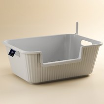 딩동펫 고양이 반밀폐형 손잡이 화장실, 그레이, 1개