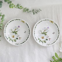 로얄에식스 목련 본차이나 원형 쿠프 지름 18.4cm, 혼합색상, 2개