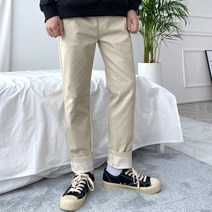 오티디 남성용 하이스판 워싱데님 밴딩 면바지