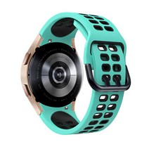 알피나케이스 스마트워치 익스트림 스포츠 실리콘 날개형 스트랩, 터쿼이즈 + 블랙