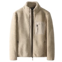 언탭트 남성용 스탠다드핏 쉐르파 플리스 집업 자켓