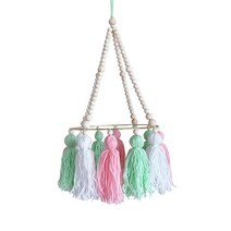 북유럽스타일 구슬 태슬 샹들리에 장식 태피스트리, 04