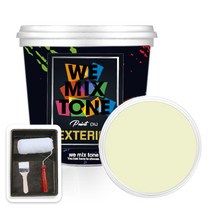WEMIXTONE 외부용 EXTERIOR 페인트 3L + 붓 + 로울러 + 트레이 세트, WMT0471P01(페인트)