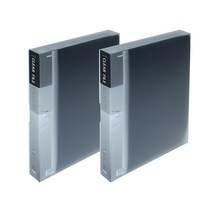 에코청운 PP 클리어 파일 A4 80매, 검정, 2개입