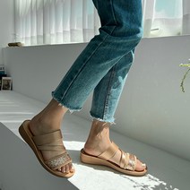 벨레페 여성용 블린티 반짝 발등 포인트 슬리퍼