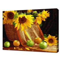 셀프페인팅 해바라기와 사과 정물화 그리기 DIY 40 x 50 cm, 28색