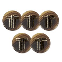 고급 코트 가디건 단추 타이렌 25mm, 5개, 선염연밤