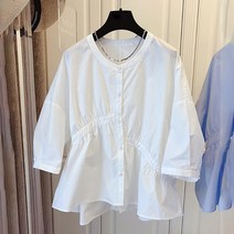 MA 루즈핏 셔링라인 블라우스