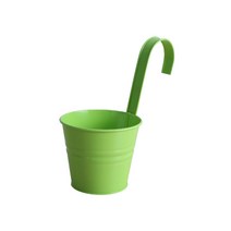 알록달록 난간 고리형 철제화분, 라이트그린