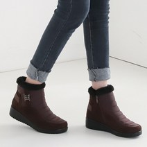 코나블루 여성용 키높이 패딩 앵클부츠 4cm DT3396