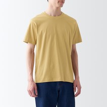 무인양품 남성용 MUJI 워싱 저지 크루넥 반소매 티셔츠 ABA40A3S