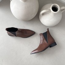 파이 여성용 기본 로우굽 뾰족코 첼시부츠 3cm LG_0022