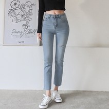 수비진 여성용 허리스판 슬림일자팬츠 청바지 SP180
