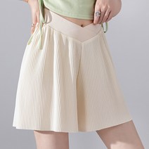 스타 크로스 골지 라인 임부 면 반바지