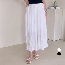 베러스윗 여성용 링클 밴드 주름 스커트
