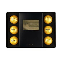 볼빅 솔리체 골프공 3피스 6p + 메쉬마스크 세트, 골드(골프공), 핑크(마스크), 1세트