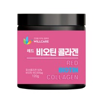윌케어 레드 비오틴 콜라겐 분말, 1개, 120g