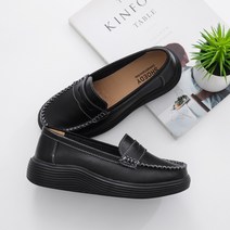 갓슈 여성용 릴렉 페니 소가죽 로퍼