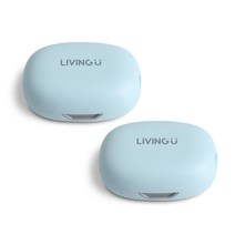 리빙유 UVC 미니 휴대용 칫솔살균기 STB022 2p, 스카이블루