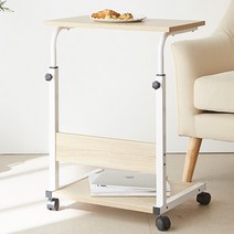 어썸 500 측면 사이드 테이블 MYA127, 오크 + 화이트