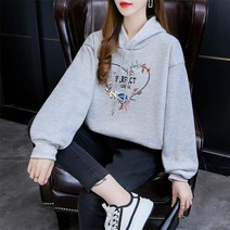 여성용 라호디스 오버핏 프린팅 후드티 CH-2214640