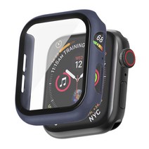 이츠라이프 9H 강화유리 풀커버 케이스, 네이비